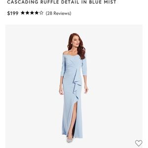 Adrianna Papell Off the Shoulder Dress with Cascading Ruffle Detail